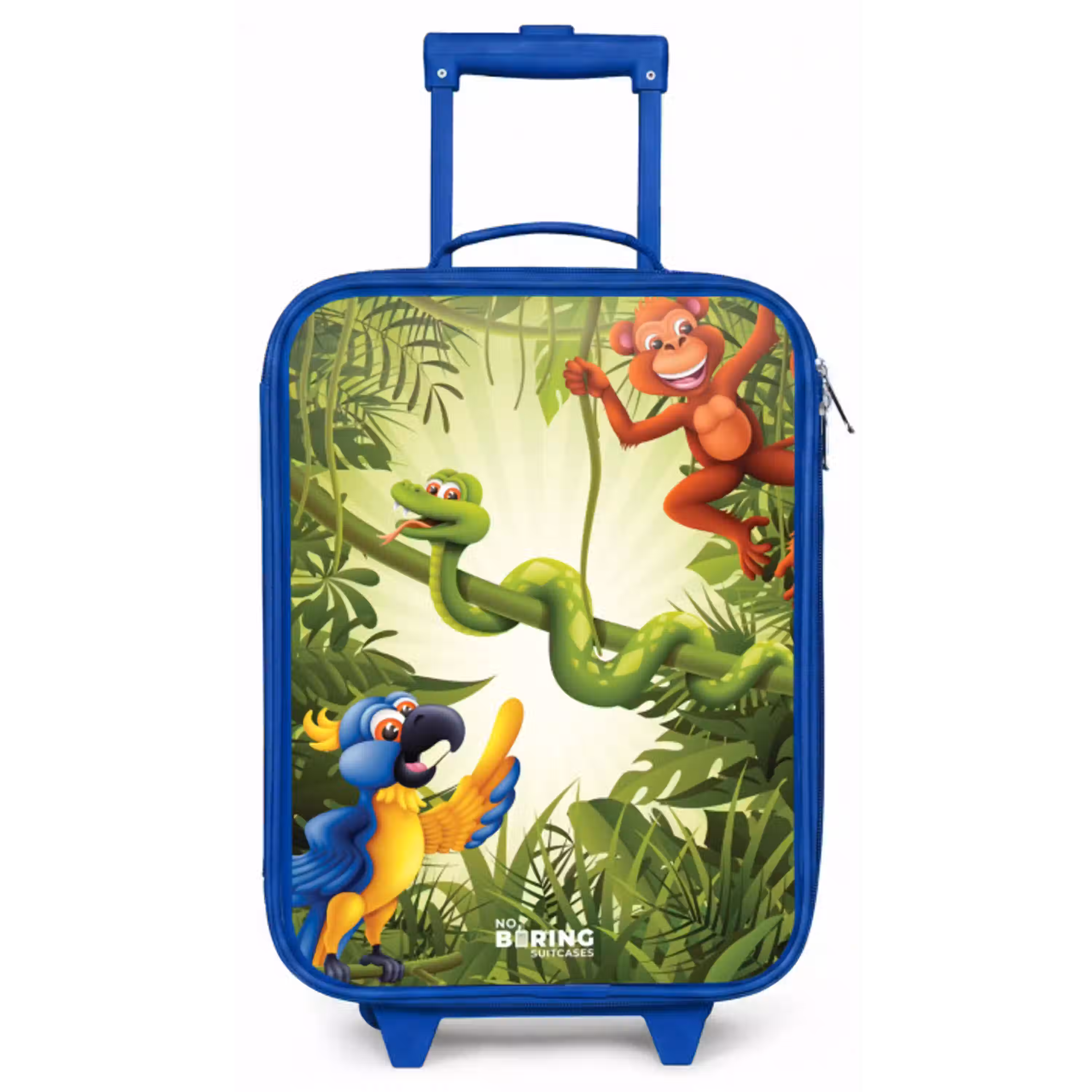Dieren in de jungle Kinderkoffer - Blauw klein -zz3dotto