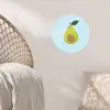 Avocado - Illustratie - Groene - Vrucht Wandcirkel behangsticker klein -sfeer4