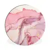 Goud - Marmer - Roze Wandcirkel aluminium klein -3d