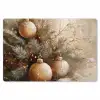 Kerst - Kerstballen - Beige - Goud Placemat vinyl groot -zzsfeer1_Kitchenyeah-website