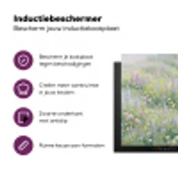 Bloemenveld - Heuvels - Kleurrijk Inductie beschermer vinyl 3mm klein -zzzzzzz-cc-usp