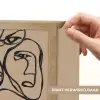 Gezichtenzee - Lijntekening - Abstract Light Box met batterij (Wandlamp) middel -USP_websiteprintNL
