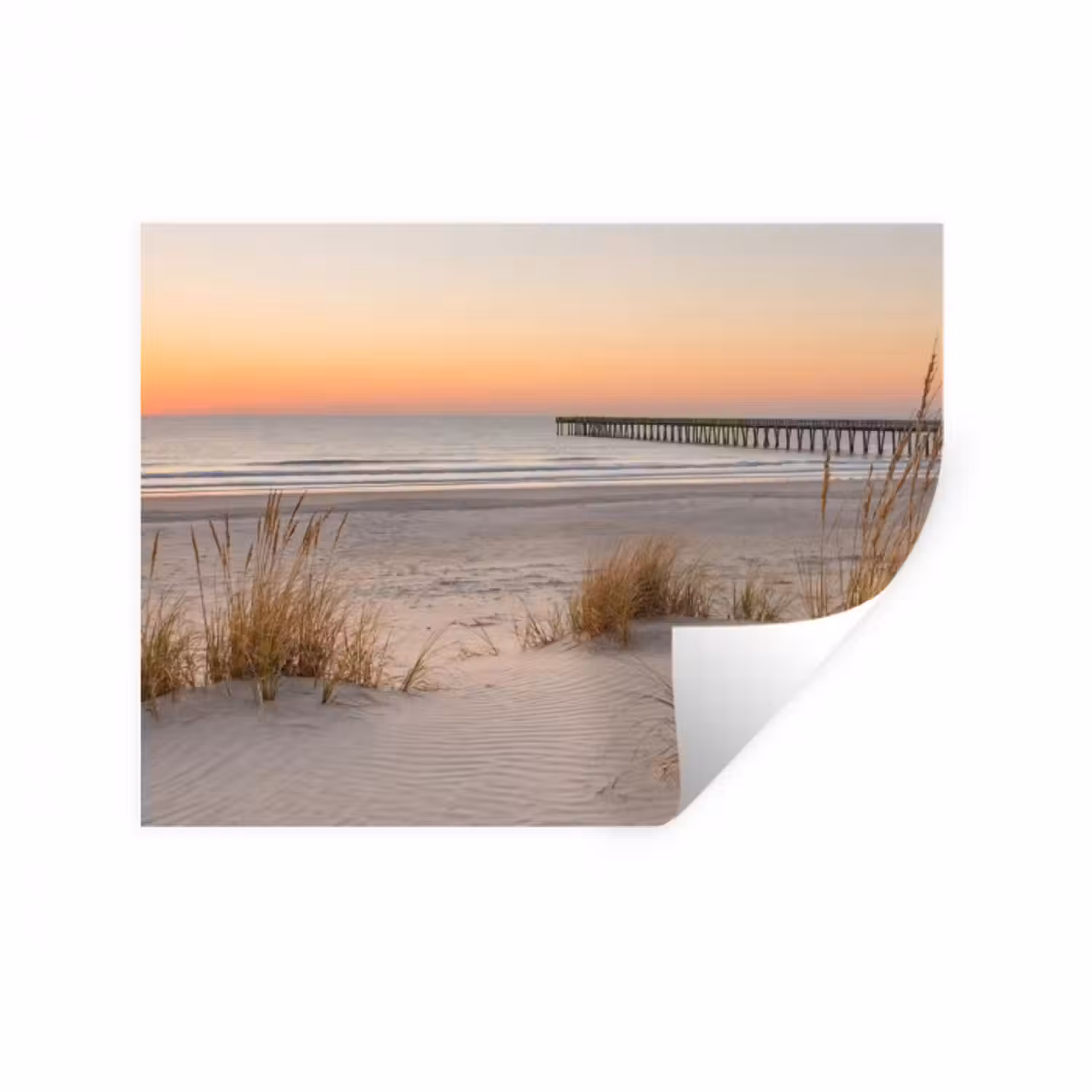 Wandtattoo – Pier - Sonnenuntergang - Strand