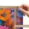 Bloemen - Kleurrijk - Abstract - Modern Light Box met batterij (Wandlamp) middel -USP_websiteprintNL