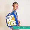 Dinosaurus - Patronen - Jongens - Dino - Kinderen Kinderrugzak - Blauw middel -sfeer3_UK
