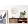 Minimalistisch - Love - Beige Wandcirkel aluminium klein -kantoor