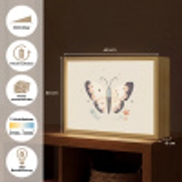 Vlinder - Minimalistisch - Pastel Light Box met batterij (Wandlamp kind) middel -USP_websiteoverzichtDE