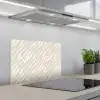 Beige - Wit - Patroon - Structuur keuken achterwand spatscherm klein 900 -3d_schuin