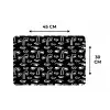 Gezichten - Zwart - Wit - Contrast Placemat vinyl groot 368 -specs