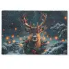 Hert - Kerst - Winter - Sneeuw - Kerstkrans Deurmat klein -zkaufland3d