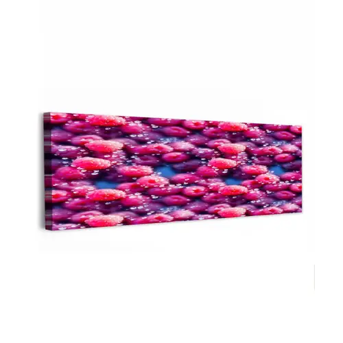 Frambozen - Waterdruppels - Vruchten canvas 2cm klein 828 -z3d