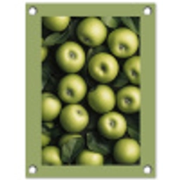 Appels - Groen - bladeren tuinposter los doek klein -3d