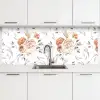 Patronen - Bloemen - Roos - Wit keuken achterwand 2 middel 871 -3d
