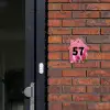 Roze tulpen - Traditioneel Naambord Huisje klein -sfeer2