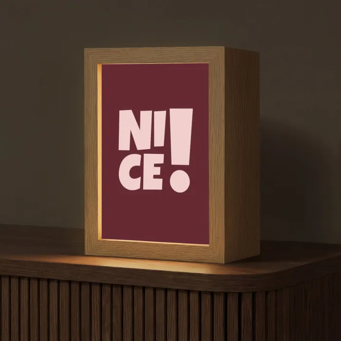 Nice - Uitroepteken - Rood Light Box met kabel (Tafellamp) klein -z3d_website