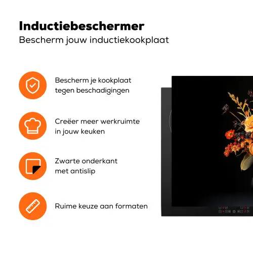 Herfst - Boeket - Oranje Inductie beschermer vinyl 3mm klein -zzzzzzz-td-ups