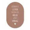 Herinner je gisteren droom over morgen geniet vandaag - Quotes - Spreuken Wandcirkel Ovaal Forex klein -3d