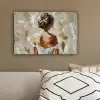 Vrouw - Verf - Abstract - Beige - Modern canvas 2cm klein -sfeer3