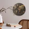 Wereldkaart -  Hout - Mozaïek Akoestische PET Vilt - Rond klein -sfeer3