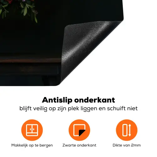 Quote - Bloemen - Vaas - Neon Inductie beschermer vinyl 3mm klein -zzzzzzz-td-onderkant