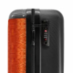 oranje slangenhuid met symmetrische schubstructuur NBS - Handbagage koffer - Volwassenen Unisex middel -slot