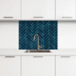 Visgraatmotief - Tegels - Diepblauw keuken achterwand 2 middel 865 -3d