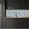 Vissen - Patroon - Blauw - Wit keuken achterwand 2 middel 871 -sfeer1