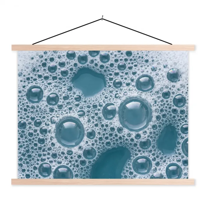 Schuim - Water - Textuur textielposter latten blank klein -3d
