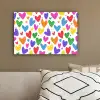 Hartjes - Krasserige textuur - Kleurrijk - Expressief canvas 2cm klein -sfeer3