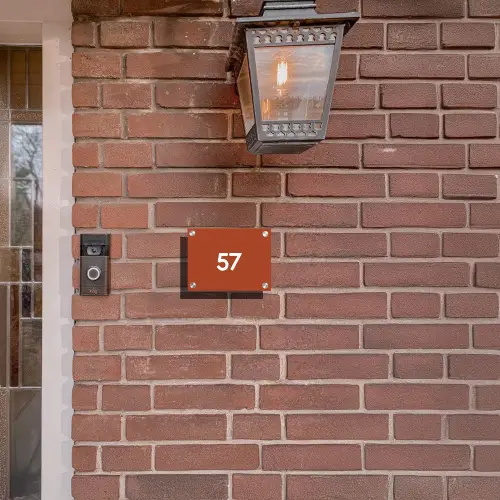 Roestbruin - Traditioneel Naambord Rechthoek middel -sfeer7-rechthoek-S