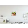 Papieren - Boodschappen - Groente - Kleurrijk textielposter latten blank klein -kinderkamer