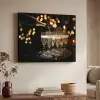 Lichtjes - Champagne - Dienblad - Glazen Textielframe zwart klein -sfeer3
