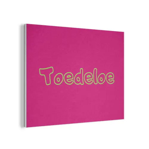 Toedeloe - Groen - Roze PET vilt klein -3d