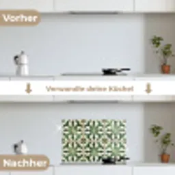 Interieur - Keramiek - Decoratie - Spaans keuken achterwand spatscherm klein -voor_na_DE