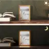 Riet - Meer - Winter - Natuur - Sneeuw - Beige Light Box met kabel (Tafellamp) klein -sfeer3