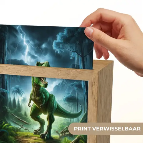 Dino - Jongens - Groen - Blauw - T-Rex Light Box met kabel (Kinderlampje) klein -USP_websiteprintNL