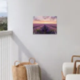 Landschap - Lavendelveld - Paars tuinposter los doek klein -sfeer8