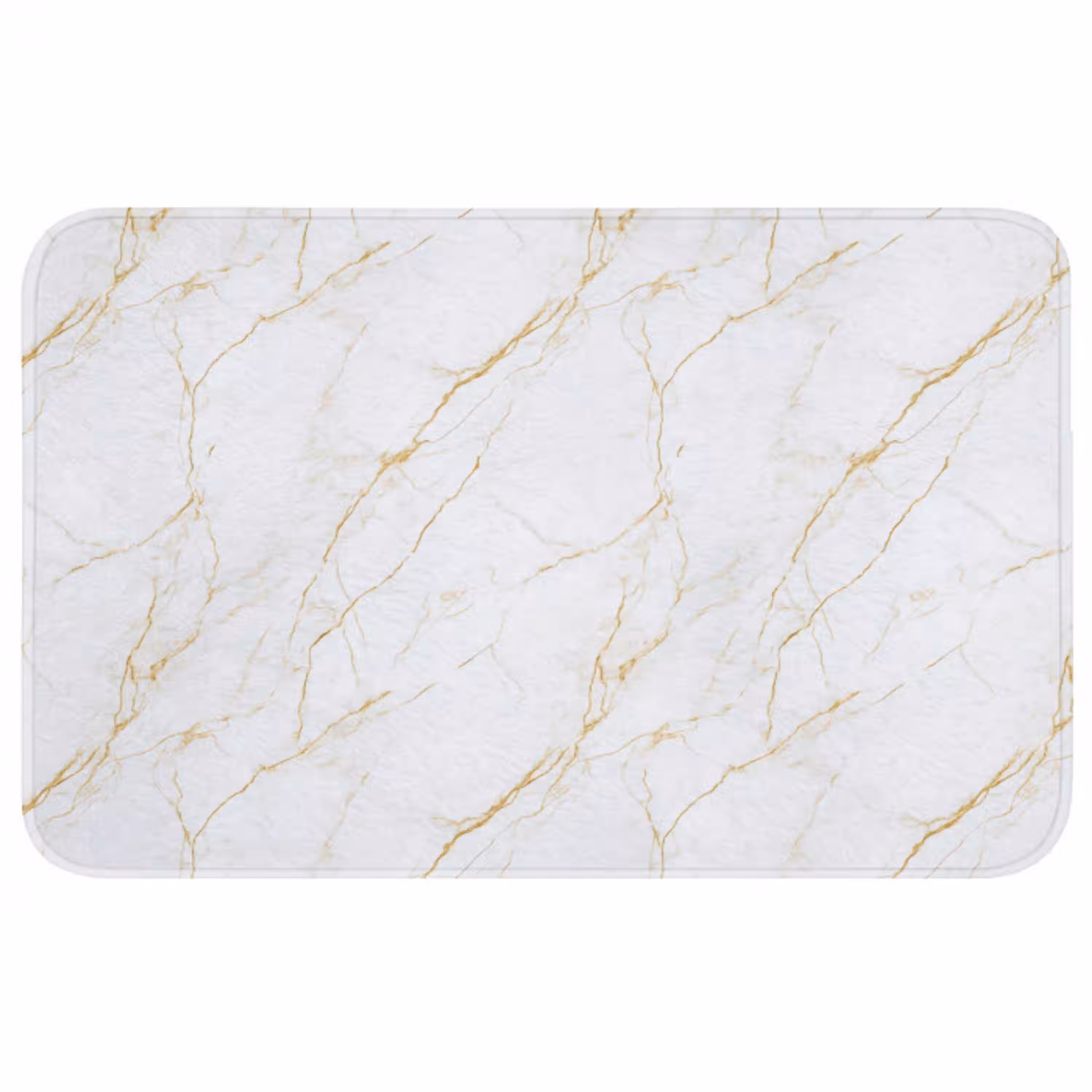 Wit - Marmer - Goud - Luxueus WCmat middel 1009 -3d