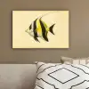 Vis - Sierlijk - Rugvin - Geel canvas 2cm klein -sfeer3