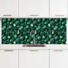 Groen - Glanzende - Kiezels keuken achterwand 2 middel 871 -3d