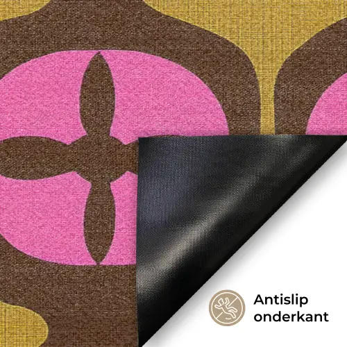 Modern - Patroon - Roze Deurmat klein 898 -antislip_NL