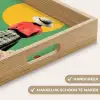 Retro - Meisje - Kat - Zon Dienblad Rechthoek middel -USP_HandgreepNL