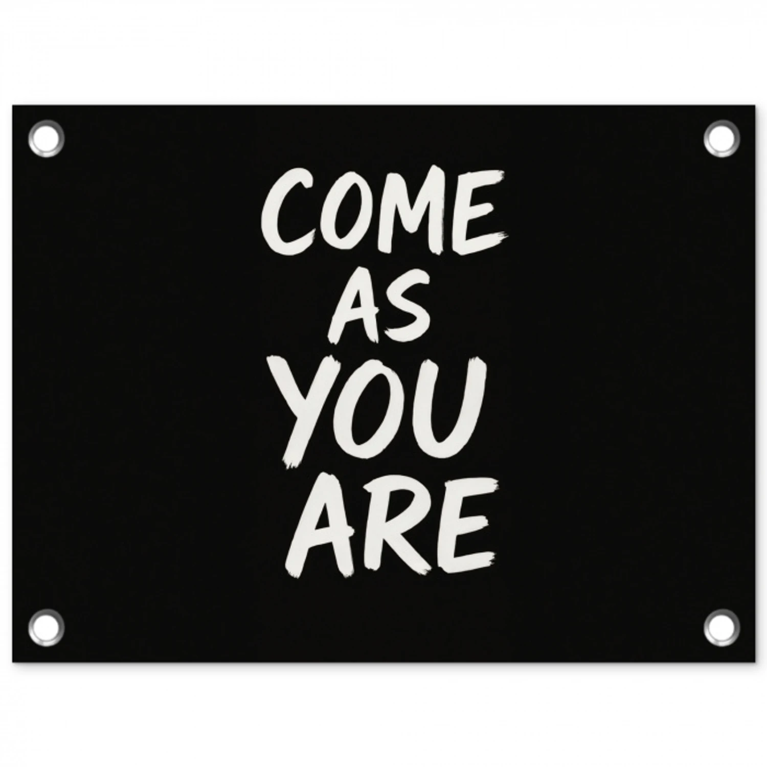 Quote - Zwart - Simpel tuinposter los doek klein -3d
