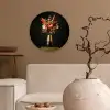Exotisch - Boeket - Vaas - Goud Wandcirkel plexiglas klein -sfeer1