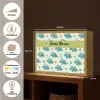 Triceratop - Dino - Stippen - Boompjes Light Box met batterij (Wandlamp kind) middel -USP_websiteoverzichtNL