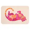 Tijger - Roze - Oranje WCmat klein -3d