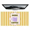 More coffee - Geel - Paars - Strepen - Mok Muismat XXL klein -zzz3d