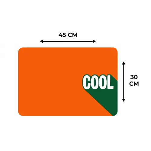 Cool - Oranje - Groen Placemat vinyl groot -specs