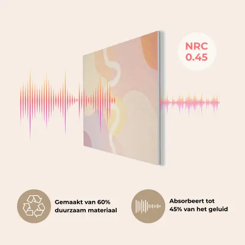 Golvende vormen - Abstract - pastel PET vilt klein -USP_NL