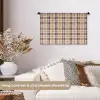Plaid - Patroon - Beige - Zwart Wandkleed katoen klein 269 -sfeer1